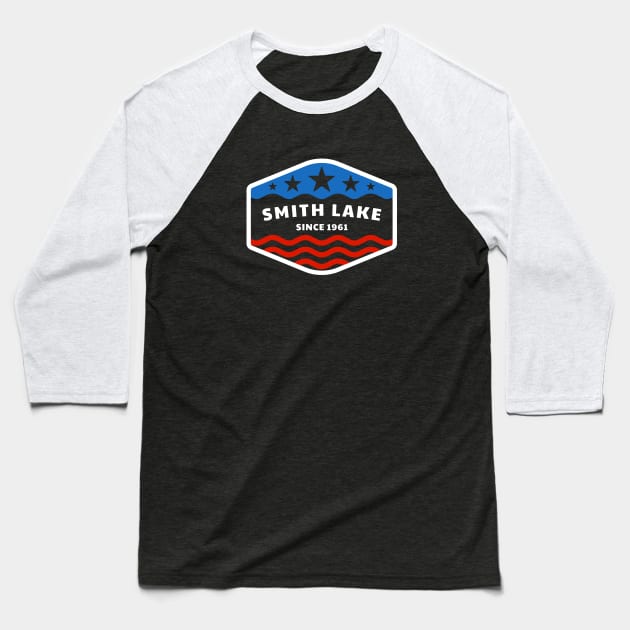 Smith Lake Stars and Stripes Since 1961 Baseball T-Shirt by Alabama Lake Life